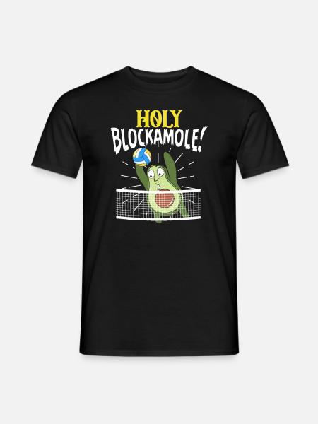 Holy Blockamole Volleyball Avocado - Men's T-Shirt - black