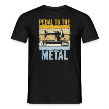Pedal Zur Metallnähmaschine Quilten Frauen - Männer T-Shirt - Schwarz - Vorne - AI Model Male 178 light (178cm)