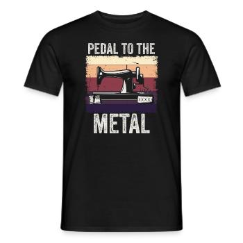 Pedal Zur Metallnähmaschine Quilten Frauen - Männer T-Shirt - Schwarz - Vorne - AI Model Male 178 light (178cm)