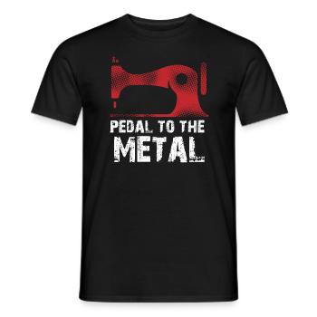 Pedal Zur Metallnähmaschine Quilten Frauen - Männer T-Shirt - Schwarz - Vorne - AI Model Male 178 light (178cm)