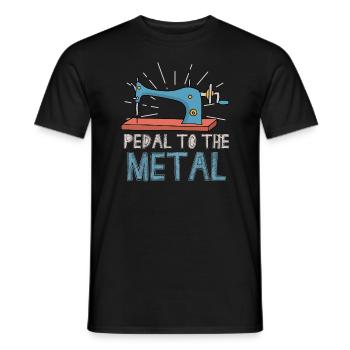 Pedal Zur Metallnähmaschine Quilten Frauen - Männer T-Shirt - Schwarz - Vorne - AI Model Male 178 light (178cm)
