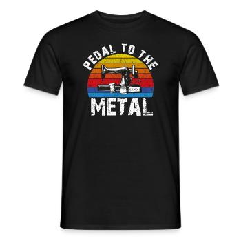 Pedal Zur Metallnähmaschine Quilten Frauen - Männer T-Shirt - Schwarz - Vorne - AI Model Male 178 light (178cm)