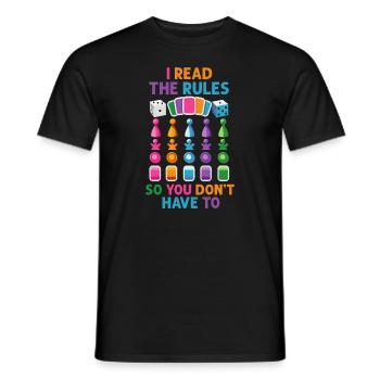 I Read The Rules So You Dont Have To - Men's T-Shirt - black - Front - AI Model Male 178 light (178cm)