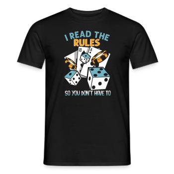I Read The Rules So You Dont Have To - Men's T-Shirt - black - Front - AI Model Male 178 light (178cm)