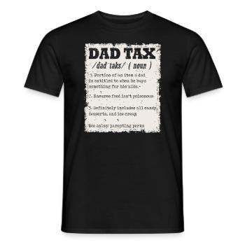 Vintage Dad Steuerdefinition Männer Lustiger Vatertag - Männer T-Shirt - Schwarz - Vorne - AI Model Male 178 light (178cm)