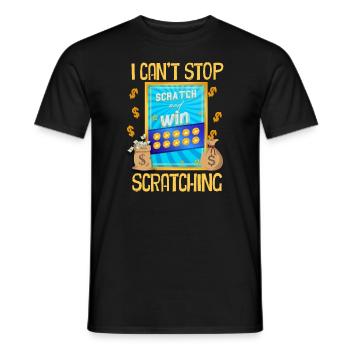 Ich kann nicht aufhören zu kratzen - Männer T-Shirt - Schwarz - Vorne - AI Model Male 178 light (178cm)