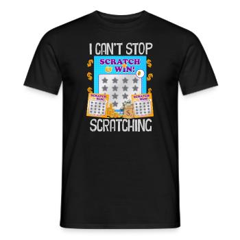 Je ne peux pas arrêter de gratter - T-shirt homme - noir - Devant - AI Model Male 178 light (178cm)