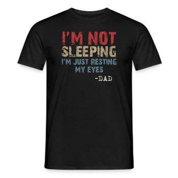 Je ne dors pas, je repose juste mes yeux - T-shirt homme - noir - Devant - AI Model Male 178 light (178cm)