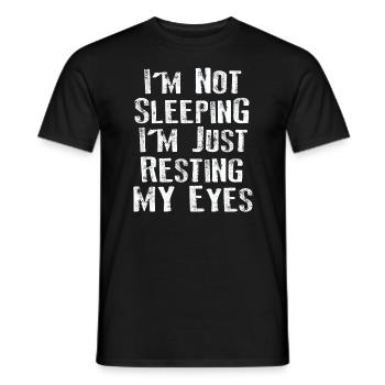 Je ne dors pas, je repose juste mes yeux - T-shirt homme - noir - Devant - AI Model Male 178 light (178cm)
