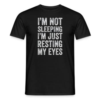 Je ne dors pas, je repose juste mes yeux - T-shirt homme - noir - Devant - AI Model Male 178 light (178cm)