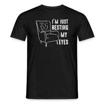 I'm Just Resting My Eyes - Men's T-Shirt - black - Front - AI Model Male 178 light (178cm)
