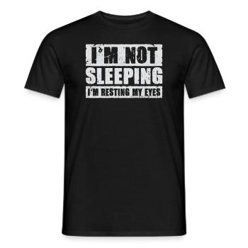 Je ne dors pas, je repose mes yeux - T-shirt homme - noir - Devant - AI Model Male 178 light (178cm)