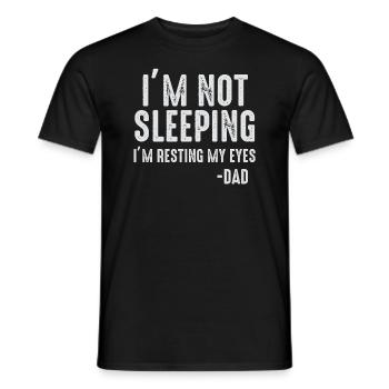 Je ne dors pas, je repose mes yeux - T-shirt homme - noir - Devant - AI Model Male 178 light (178cm)