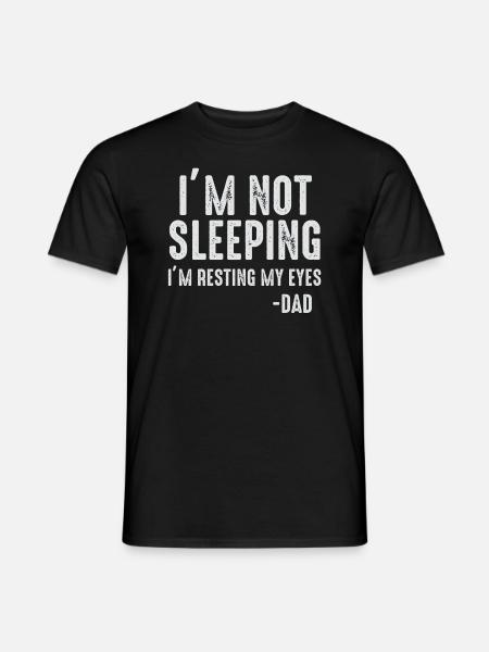Ik slaap niet, ik laat mijn ogen rusten - Mænd T-shirt - sort