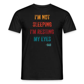 Je ne dors pas, je repose mes yeux - T-shirt homme - noir - Devant - AI Model Male 178 light (178cm)