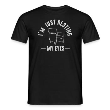 I'm Just Resting My Eyes - Men's T-Shirt - black - Front - AI Model Male 178 light (178cm)