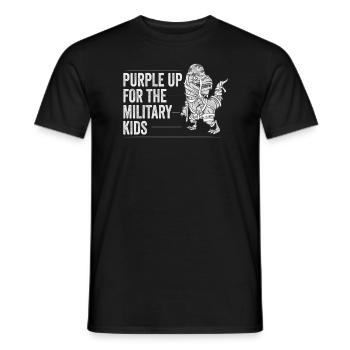 Purple Up Militaire Fort Enfant Enfants Soutien - T-shirt homme - noir - Devant - AI Model Male 178 light (178cm)