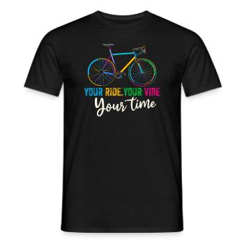 Rennrad Deine Fahrt Deine Stimmung Deine Zeit Cool - Männer T-Shirt - Schwarz - Vorne - AI Model Male 178 light (178cm)