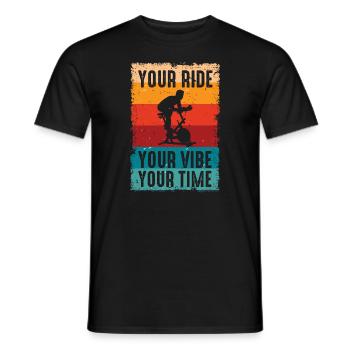 Votre balade Votre ambiance Votre temps Gym de motivation - T-shirt homme - noir - Devant - AI Model Male 178 light (178cm)