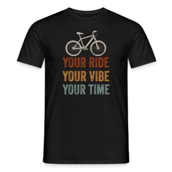 VTT Votre Balade Your Vibe Votre Temps - T-shirt homme - noir - Devant - AI Model Male 178 light (178cm)