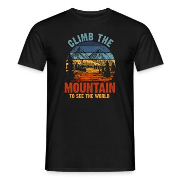 Escaladez la montagne pour voir le monde - T-shirt homme - noir - Devant - AI Model Male 178 light (178cm)