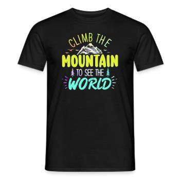 Escaladez la montagne pour voir le monde - T-shirt homme - noir - Devant - AI Model Male 178 light (178cm)