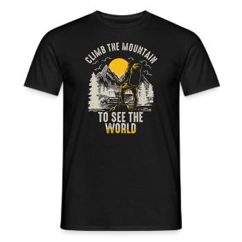 Escaladez la montagne pour voir le monde - T-shirt homme - noir - Devant - AI Model Male 178 light (178cm)