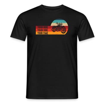 Your Ride Your Vibe Your Time - Men's T-Shirt - black - Front - AI Model Male 178 light (178cm)