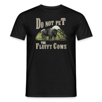 Ne caressez pas les vaches moelleuses - T-shirt homme - noir - Devant - AI Model Male 178 light (178cm)