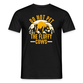 Ne caressez pas les vaches moelleuses - T-shirt homme - noir - Devant - AI Model Male 178 light (178cm)