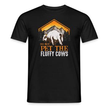 Ne caressez pas les vaches moelleuses - T-shirt homme - noir - Devant - AI Model Male 178 light (178cm)