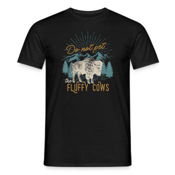 Ne caressez pas les vaches moelleuses - T-shirt homme - noir - Devant - AI Model Male 178 light (178cm)