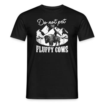 Ne caressez pas les vaches moelleuses - T-shirt homme - noir - Devant - AI Model Male 178 light (178cm)