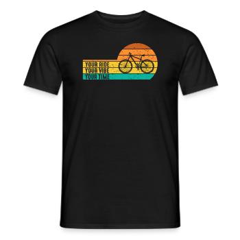 VTT Votre Balade Your Vibe Votre Temps - T-shirt homme - noir - Devant - AI Model Male 178 light (178cm)