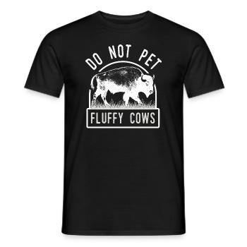 Ne caressez pas les vaches moelleuses - T-shirt homme - noir - Devant - AI Model Male 178 light (178cm)