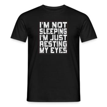 Je ne dors pas, je repose juste mes yeux - T-shirt homme - noir - Devant - AI Model Male 178 light (178cm)