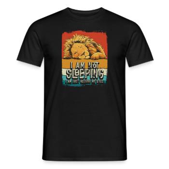 Je ne dors pas, je repose juste mes yeux - T-shirt homme - noir - Devant - AI Model Male 178 light (178cm)