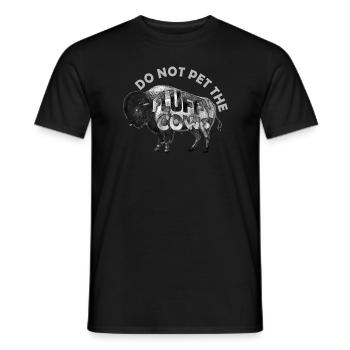 Ne caressez pas les vaches moelleuses - T-shirt homme - noir - Devant - AI Model Male 178 light (178cm)