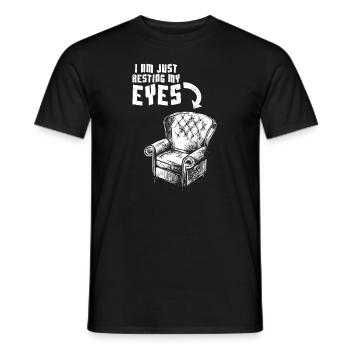 I'm Not Sleeping I'm Just Resting My Eyes - Men's T-Shirt - black - Front - AI Model Male 178 light (178cm)