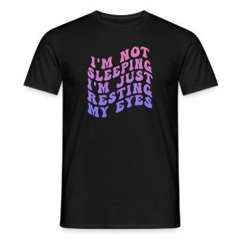 Je ne dors pas, je repose juste mes yeux - T-shirt homme - noir - Devant - AI Model Male 178 light (178cm)