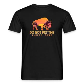Ne caressez pas les vaches moelleuses - T-shirt homme - noir - Devant - AI Model Male 178 light (178cm)