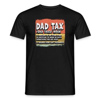 Vintage Dad Tax Definition Men Funny Father’s Day - T-shirt homme - noir - Devant - AI Model Male 178 light (178cm)