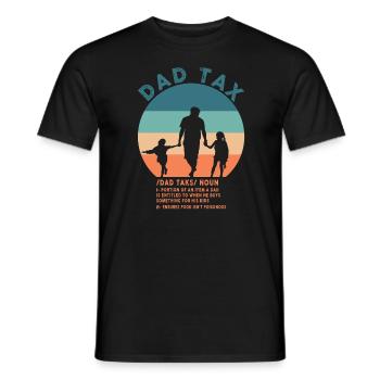 Vintage Dad Steuerdefinition Männer Lustiger Vatertag - Männer T-Shirt - Schwarz - Vorne - AI Model Male 178 light (178cm)