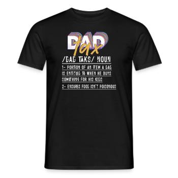 Vintage Dad Tax Definition Men Funny Father’s Day - T-shirt homme - noir - Devant - AI Model Male 178 light (178cm)
