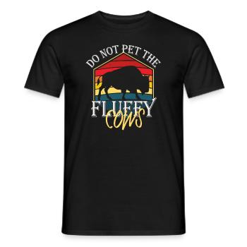 Streicheln Sie nicht die flauschigen Kühe - Männer T-Shirt - Schwarz - Vorne - AI Model Male 178 light (178cm)