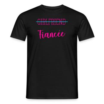 Girlfriend Fiancee Couple Engagement Engaged - Men's T-Shirt - black - Front - AI Model Male 178 light (178cm)