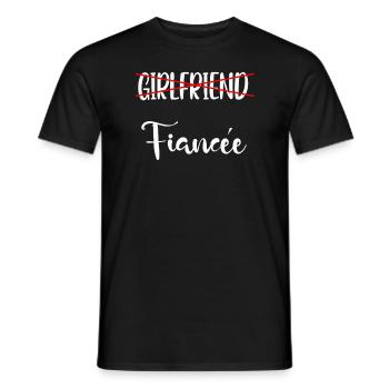 Girlfriend Fiancee Couple Engagement Engaged - Men's T-Shirt - black - Front - AI Model Male 178 light (178cm)