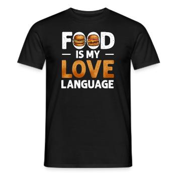 Essen ist meine Liebessprache - Männer T-Shirt - Schwarz - Vorne - AI Model Male 178 light (178cm)