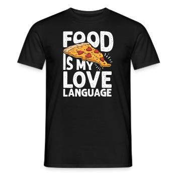 Essen ist meine Liebessprache - Männer T-Shirt - Schwarz - Vorne - AI Model Male 178 light (178cm)