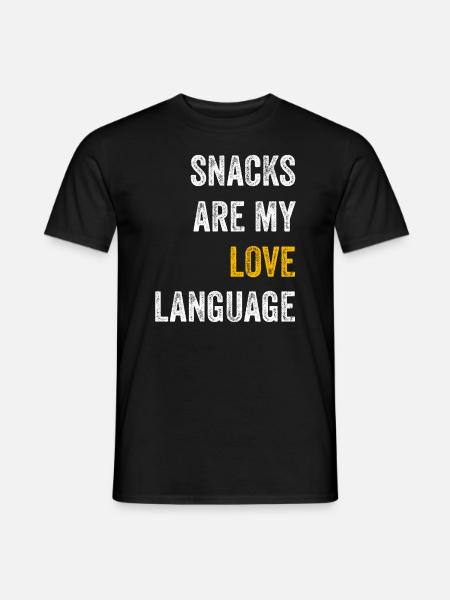 Snacks Are My Love Language - Men's T-Shirt - black